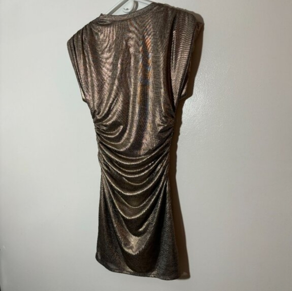 NWT | Lovers and Friends Rosie Proseco Shimmer Rose Gold Dress Small - Picture 4 of 12